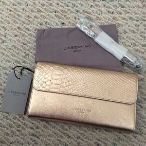 🆕 Liebeskind rose gold pink crossbody bag clutch